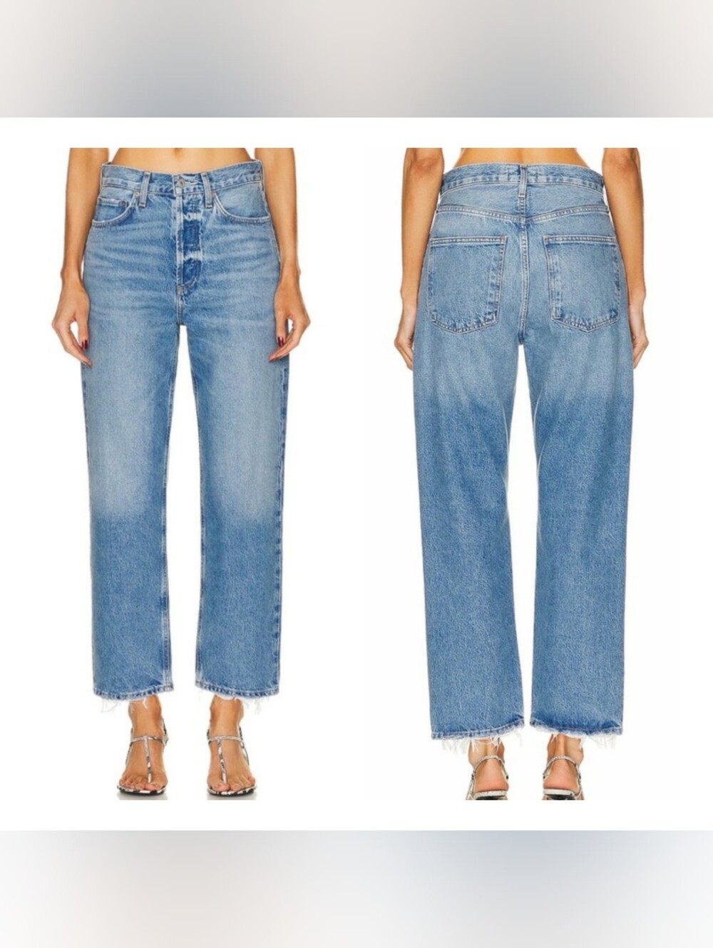 100% Organic Cotton Light Wash Women 24 Denim AGOLDE 90's Crop